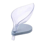 Leaf Shape Soap Box Bathroom soap holder Dish Storage Plate Tray Bathroom Soap Holder Case Bathroom Supplies bathroom gadgets Drainage Soap Holder-Leaf Soap Storage Box-Vertical Manual Soap Holder-Suction Cup Drain Soap Box for Shower Bathroom Kitchen Stevvex