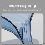 Leaf Shape Soap Box Bathroom soap holder Dish Storage Plate Tray Bathroom Soap Holder Case Bathroom Supplies bathroom gadgets Drainage Soap Holder-Leaf Soap Storage Box-Vertical Manual Soap Holder-Suction Cup Drain Soap Box for Shower Bathroom Kitchen Stevvex