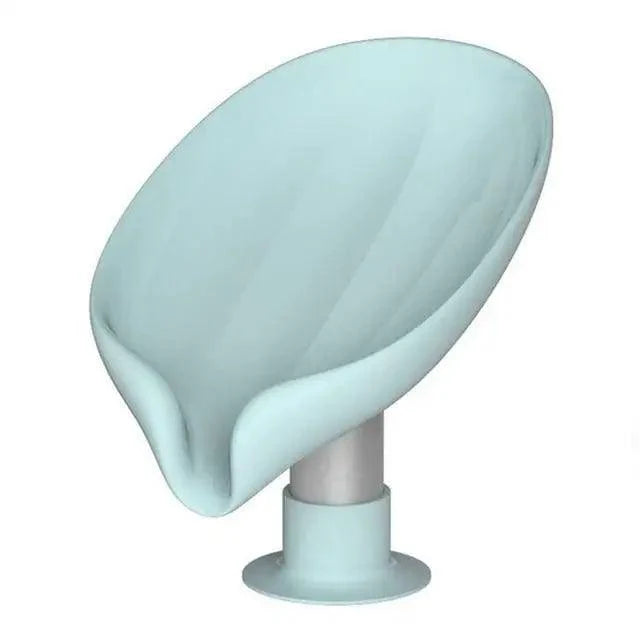 Leaf Shape Soap Box Creative Drain Soap Holder Bathroom Soap Holder Free Perforated Soap Dish For Bathroom Suction Cup Soap Dish Soap Dish with Draining Tray Soap Holder Saver for Shower Bathroom Keep Soap Bars Dry Clean Stevvex