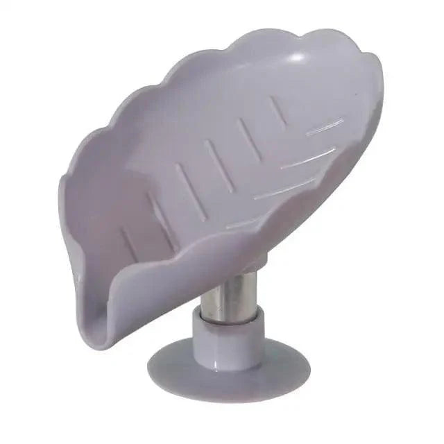 Leaf Shape Soap Box Drain Soap Holder Box Kichen Bathroom Accessories Toilet Laundry Soap Box Bathroom Supplies Tray Gadgets Soap Holder Leaf-Shape Self Draining Soap Dish Holder Not Punched Easy Clean Bar Soap Holder With Suction Cup Soap Dish Stevvex