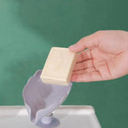 Leaf Shape Soap Box Drain Soap Holder Box Kichen Bathroom Accessories Toilet Laundry Soap Box Bathroom Supplies Tray Gadgets Soap Holder Leaf-Shape Self Draining Soap Dish Holder Not Punched Easy Clean Bar Soap Holder With Suction Cup Soap Dish Stevvex
