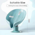 Leaf Shape Soap Box Drain Soap Holder Box Kichen Bathroom Accessories Toilet Laundry Soap Box Bathroom Supplies Tray Gadgets Soap Holder Leaf-Shape Self Draining Soap Dish Holder Not Punched Easy Clean Bar Soap Holder With Suction Cup Soap Dish Stevvex