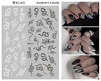 Leaf With Lines Nails Sticker Designer Fruit Nail Art 3D Decals Acrylic Designs Self Adhesive Manicure Slider Stickers Glitter Decals Love Nail Sequins Laser Heart Nail Supplies Sparkle Nail Accessories Star Accessories Heart Nail Art Stevvex