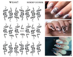 Leaf With Lines Nails Sticker Designer Fruit Nail Art 3D Decals Acrylic Designs Self Adhesive Manicure Slider Stickers Glitter Decals Love Nail Sequins Laser Heart Nail Supplies Sparkle Nail Accessories Star Accessories Heart Nail Art Stevvex