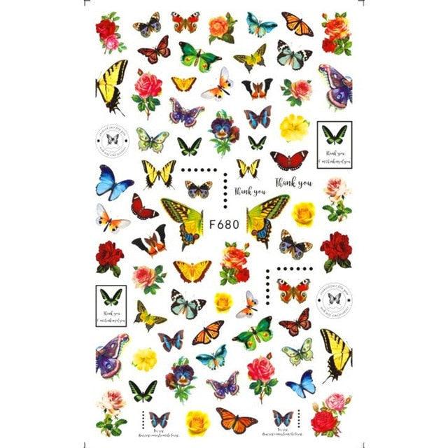 Leaf With Lines Nails Sticker Designer Fruit Nail Art 3D Decals Acrylic Designs Self Adhesive Manicure Slider Stickers Glitter Decals Love Nail Sequins Laser Heart Nail Supplies Sparkle Nail Accessories Star Accessories Heart Nail Art Stevvex