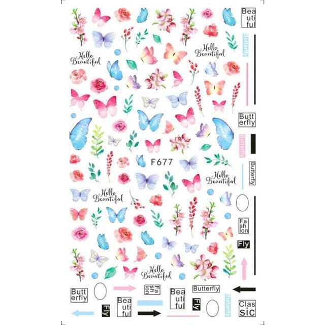 Leaf With Lines Nails Sticker Designer Fruit Nail Art 3D Decals Acrylic Designs Self Adhesive Manicure Slider Stickers Glitter Decals Love Nail Sequins Laser Heart Nail Supplies Sparkle Nail Accessories Star Accessories Heart Nail Art Stevvex
