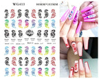 Leaf With Lines Nails Sticker Designer Fruit Nail Art 3D Decals Acrylic Designs Self Adhesive Manicure Slider Stickers Glitter Decals Love Nail Sequins Laser Heart Nail Supplies Sparkle Nail Accessories Star Accessories Heart Nail Art Stevvex