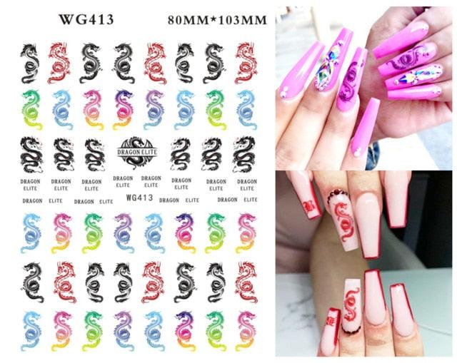 Leaf With Lines Nails Sticker Designer Fruit Nail Art 3D Decals Acrylic Designs Self Adhesive Manicure Slider Stickers Glitter Decals Love Nail Sequins Laser Heart Nail Supplies Sparkle Nail Accessories Star Accessories Heart Nail Art Stevvex