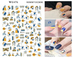 Leaf With Lines Nails Sticker Designer Fruit Nail Art 3D Decals Acrylic Designs Self Adhesive Manicure Slider Stickers Glitter Decals Love Nail Sequins Laser Heart Nail Supplies Sparkle Nail Accessories Star Accessories Heart Nail Art Stevvex