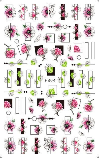 Leaf With Lines Nails Sticker Designer Fruit Nail Art 3D Decals Acrylic Designs Self Adhesive Manicure Slider Stickers Glitter Decals Love Nail Sequins Laser Heart Nail Supplies Sparkle Nail Accessories Star Accessories Heart Nail Art Stevvex