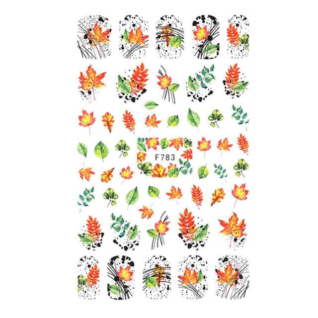 Leaf With Lines Nails Sticker Designer Fruit Nail Art 3D Decals Acrylic Designs Self Adhesive Manicure Slider Stickers Glitter Decals Love Nail Sequins Laser Heart Nail Supplies Sparkle Nail Accessories Star Accessories Heart Nail Art Stevvex