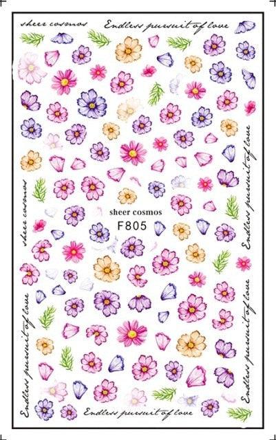 Leaf With Lines Nails Sticker Designer Fruit Nail Art 3D Decals Acrylic Designs Self Adhesive Manicure Slider Stickers Glitter Decals Love Nail Sequins Laser Heart Nail Supplies Sparkle Nail Accessories Star Accessories Heart Nail Art Stevvex