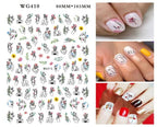 Leaf With Lines Nails Sticker Designer Fruit Nail Art 3D Decals Acrylic Designs Self Adhesive Manicure Slider Stickers Glitter Decals Love Nail Sequins Laser Heart Nail Supplies Sparkle Nail Accessories Star Accessories Heart Nail Art Stevvex