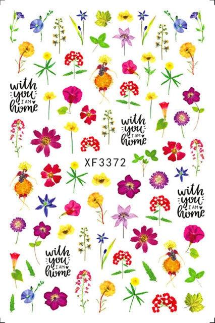 Leaf With Lines Nails Sticker Designer Fruit Nail Art 3D Decals Acrylic Designs Self Adhesive Manicure Slider Stickers Glitter Decals Love Nail Sequins Laser Heart Nail Supplies Sparkle Nail Accessories Star Accessories Heart Nail Art Stevvex