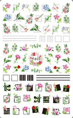 Leaf With Lines Nails Sticker Designer Fruit Nail Art 3D Decals Acrylic Designs Self Adhesive Manicure Slider Stickers Glitter Decals Love Nail Sequins Laser Heart Nail Supplies Sparkle Nail Accessories Star Accessories Heart Nail Art Stevvex