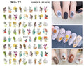 Leaf With Lines Nails Sticker Designer Fruit Nail Art 3D Decals Acrylic Designs Self Adhesive Manicure Slider Stickers Glitter Decals Love Nail Sequins Laser Heart Nail Supplies Sparkle Nail Accessories Star Accessories Heart Nail Art Stevvex