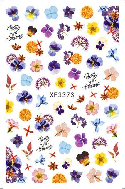 Leaf With Lines Nails Sticker Designer Fruit Nail Art 3D Decals Acrylic Designs Self Adhesive Manicure Slider Stickers Glitter Decals Love Nail Sequins Laser Heart Nail Supplies Sparkle Nail Accessories Star Accessories Heart Nail Art Stevvex