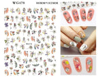 Leaf With Lines Nails Sticker Designer Fruit Nail Art 3D Decals Acrylic Designs Self Adhesive Manicure Slider Stickers Glitter Decals Love Nail Sequins Laser Heart Nail Supplies Sparkle Nail Accessories Star Accessories Heart Nail Art Stevvex