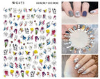 Leaf With Lines Nails Sticker Designer Fruit Nail Art 3D Decals Acrylic Designs Self Adhesive Manicure Slider Stickers Glitter Decals Love Nail Sequins Laser Heart Nail Supplies Sparkle Nail Accessories Star Accessories Heart Nail Art Stevvex