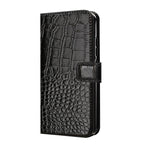 Leather Black Flip Case for iPhone XS Max X XR 12 Mini 11 Pro 7 8 Wallet Stand Cover Flip Wallet Leather Case with Secure Buckle Closing Lock and Bracket Function