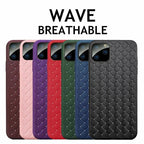 Leather Breathable Mesh Phone Case Suitable For iPhone 14 13 11 Pro Max 12 Mini Xs 6S 7 8 Plus X XR Silicone Soft Thin Protective Exquisite Textures Case For Iphone Comfortable Grip Elegant Case For Smartphone