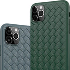 Leather Breathable Mesh Phone Case Suitable For iPhone 14 13 11 Pro Max 12 Mini Xs 6S 7 8 Plus X XR Silicone Soft Thin Protective Exquisite Textures Case For Iphone Comfortable Grip Elegant Case For Smartphone