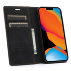 Leather Case Folding Flip Case with Kickstand Credit Card Slot Magnetic Closure Protective Case for iPhone Leather Case For iPhone 14 13 12 11 Pro Mini Flip Case Cover Stevvex