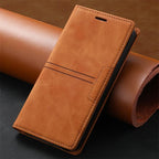 Leather Case Folding Flip Case with Kickstand Credit Card Slot Magnetic Closure Protective Case for iPhone Leather Case For iPhone 14 13 12 11 Pro Mini Flip Case Cover Stevvex