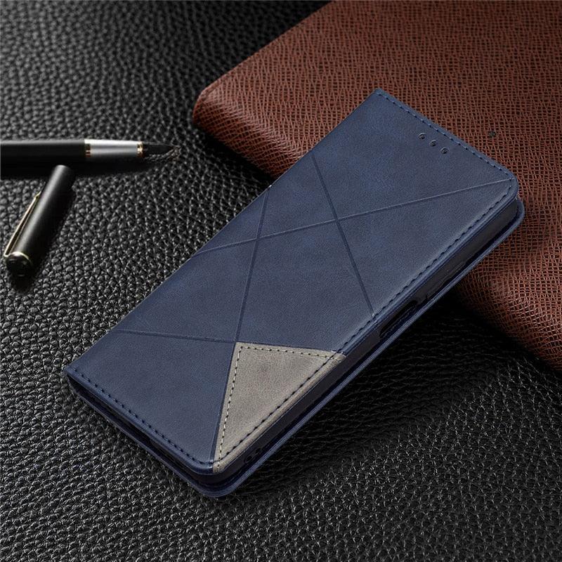 Leather Case For iPhone 11 12 13 14 Pro Max Mini XR XS Max X Flip Case Cover For iPhone SE Brown Leather Flip Case with Invisible Magnet and Card Slot Protective Case Stevvex