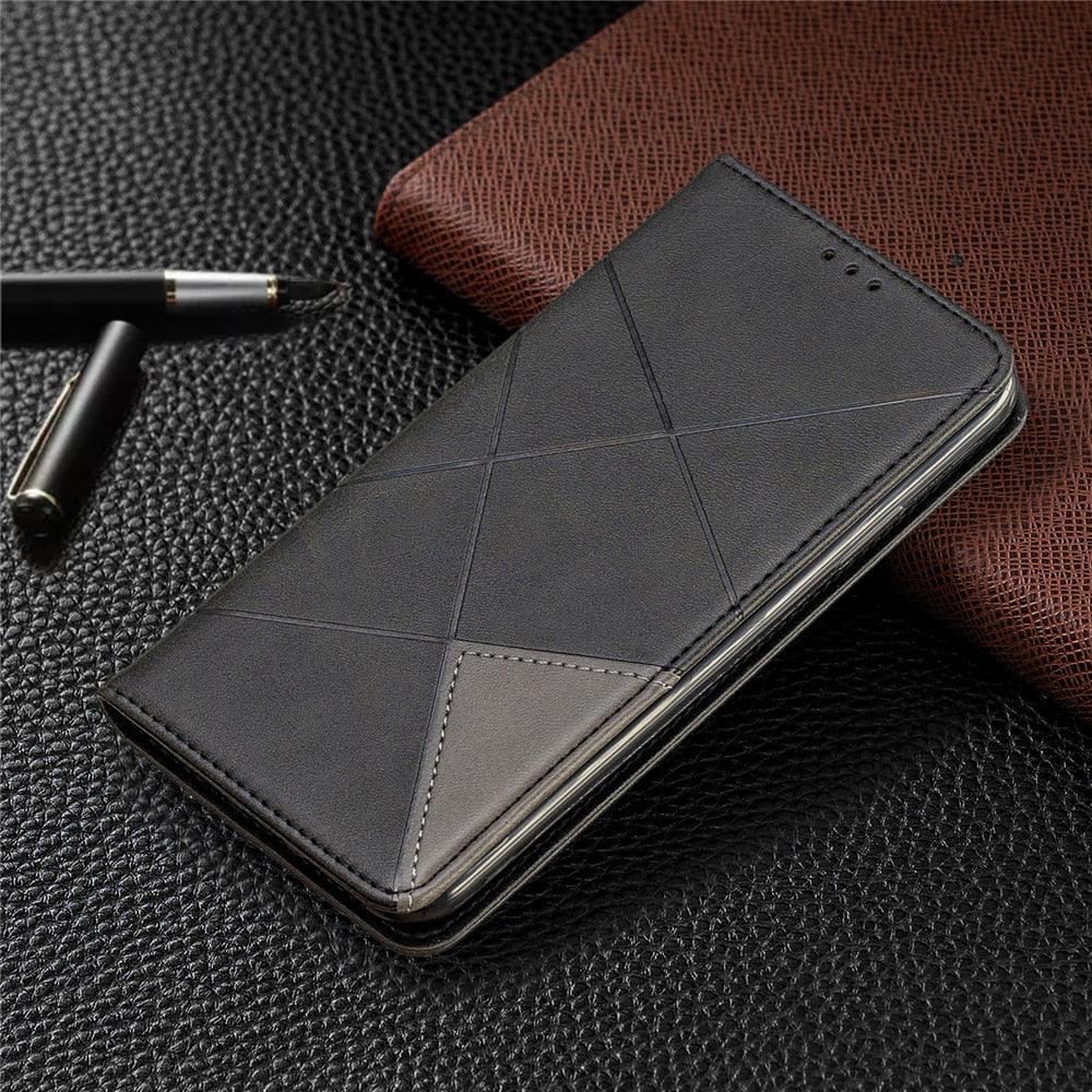 Leather Case For iPhone 11 12 13 14 Pro Max Mini XR XS Max X Flip Case Cover For iPhone SE Brown Leather Flip Case with Invisible Magnet and Card Slot Protective Case Stevvex