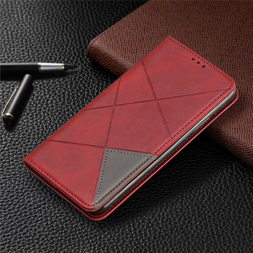 Leather Case For iPhone 11 12 13 14 Pro Max Mini XR XS Max X Flip Case Cover For iPhone SE Brown Leather Flip Case with Invisible Magnet and Card Slot Protective Case Stevvex