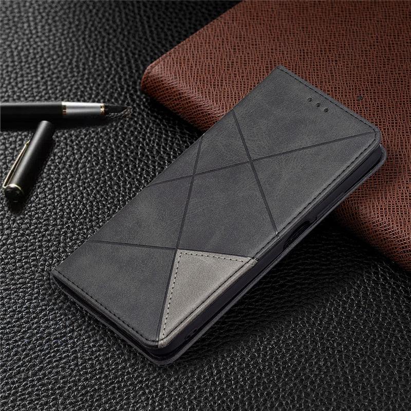 Leather Case For iPhone 11 12 13 14 Pro Max Mini XR XS Max X Flip Case Cover For iPhone SE Brown Leather Flip Case with Invisible Magnet and Card Slot Protective Case Stevvex
