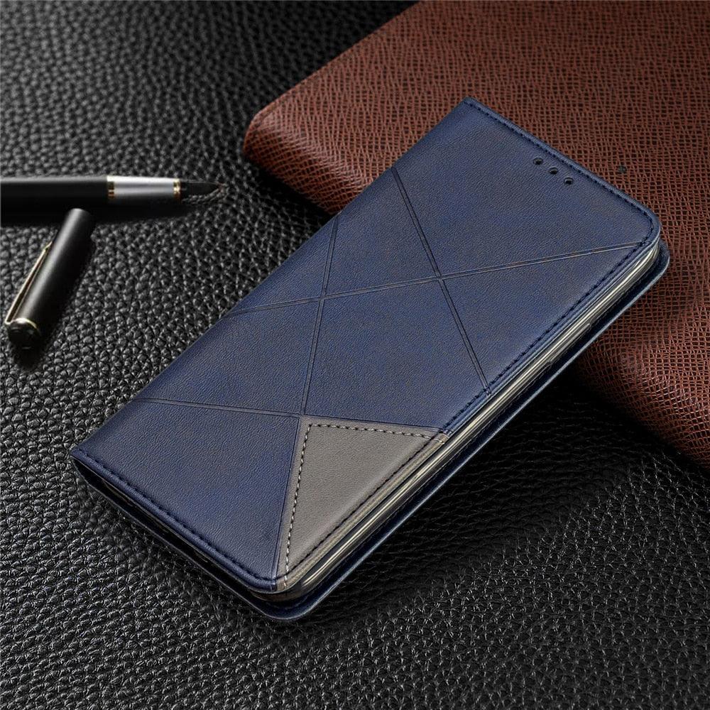 Leather Case For iPhone 11 12 13 14 Pro Max Mini XR XS Max X Flip Case Cover For iPhone SE Brown Leather Flip Case with Invisible Magnet and Card Slot Protective Case Stevvex