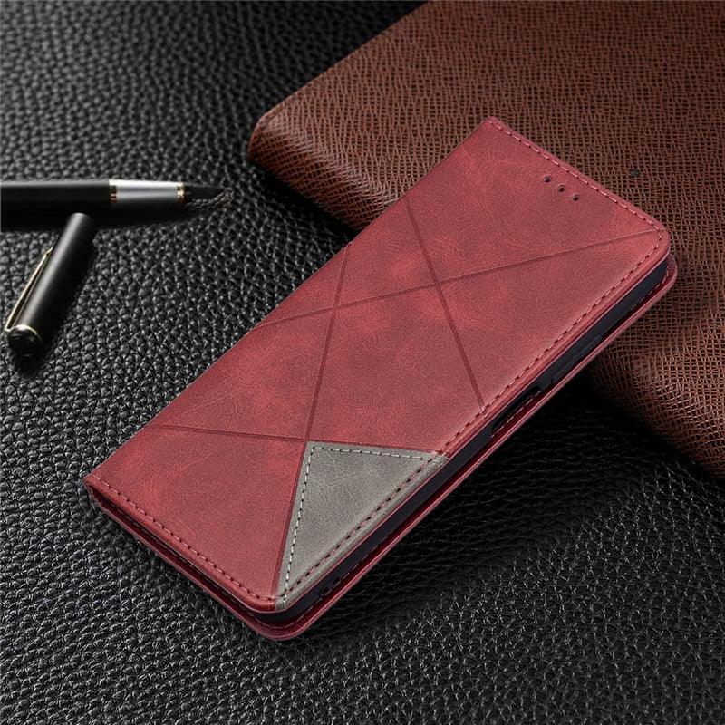 Leather Case For iPhone 11 12 13 14 Pro Max Mini XR XS Max X Flip Case Cover For iPhone SE Brown Leather Flip Case with Invisible Magnet and Card Slot Protective Case Stevvex