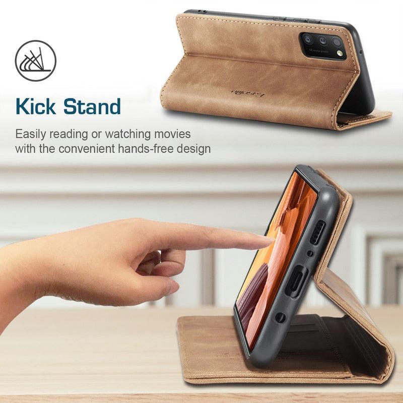 Leather Case For iPhone 14 13 11 12 Mini Pro XS XR Max Luxury Magnetic Flip Phone Case For iPhone Business Classic Wallet Cover Leather Magnetic Flip Back Stand Case/Cover Stevvex