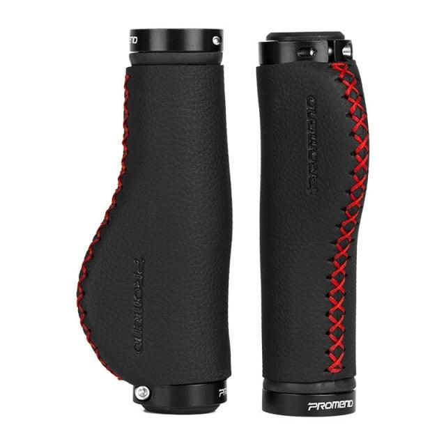 Leather City Mountain Bike Handlebar Cover Handle Grips Bar End Non-slip Aluminum Lock Ergonomic Design Non-Slip Microfiber Leather Bicycle Grip With Aluminum Alloy Dual Lock-On Bicycle Handle Bar Covers For Mountain Road Bike Stevvex