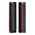 Leather City Mountain Bike Handlebar Cover Handle Grips Bar End Non-slip Aluminum Lock Ergonomic Design Non-Slip Microfiber Leather Bicycle Grip With Aluminum Alloy Dual Lock-On Bicycle Handle Bar Covers For Mountain Road Bike Stevvex