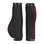 Leather City Mountain Bike Handlebar Cover Handle Grips Bar End Non-slip Aluminum Lock Ergonomic Design Non-Slip Microfiber Leather Bicycle Grip With Aluminum Alloy Dual Lock-On Bicycle Handle Bar Covers For Mountain Road Bike Stevvex