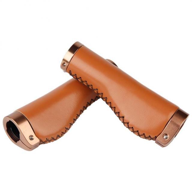 Leather Mountain Bike Scooter Bicycle Handlebar Cover Handle Grips Non-Slip Lock-on Bike Handlebar Grips Locking Non-Slip-PU Bicycle Handle Grip Bike Grips Widen Holding Surface For Cycling Mountain And Bicycles Stevvex
