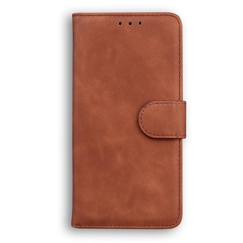 Leather Phone Case Wallet Cover For iPhone XR XS 10 11 Pro 12 mini 13 Pro Max Flip Stand Case Simple Skin-Friendly PU Leather Case Wallet Protective Case Flip Shockproof Mobile Phone Case Stevvex