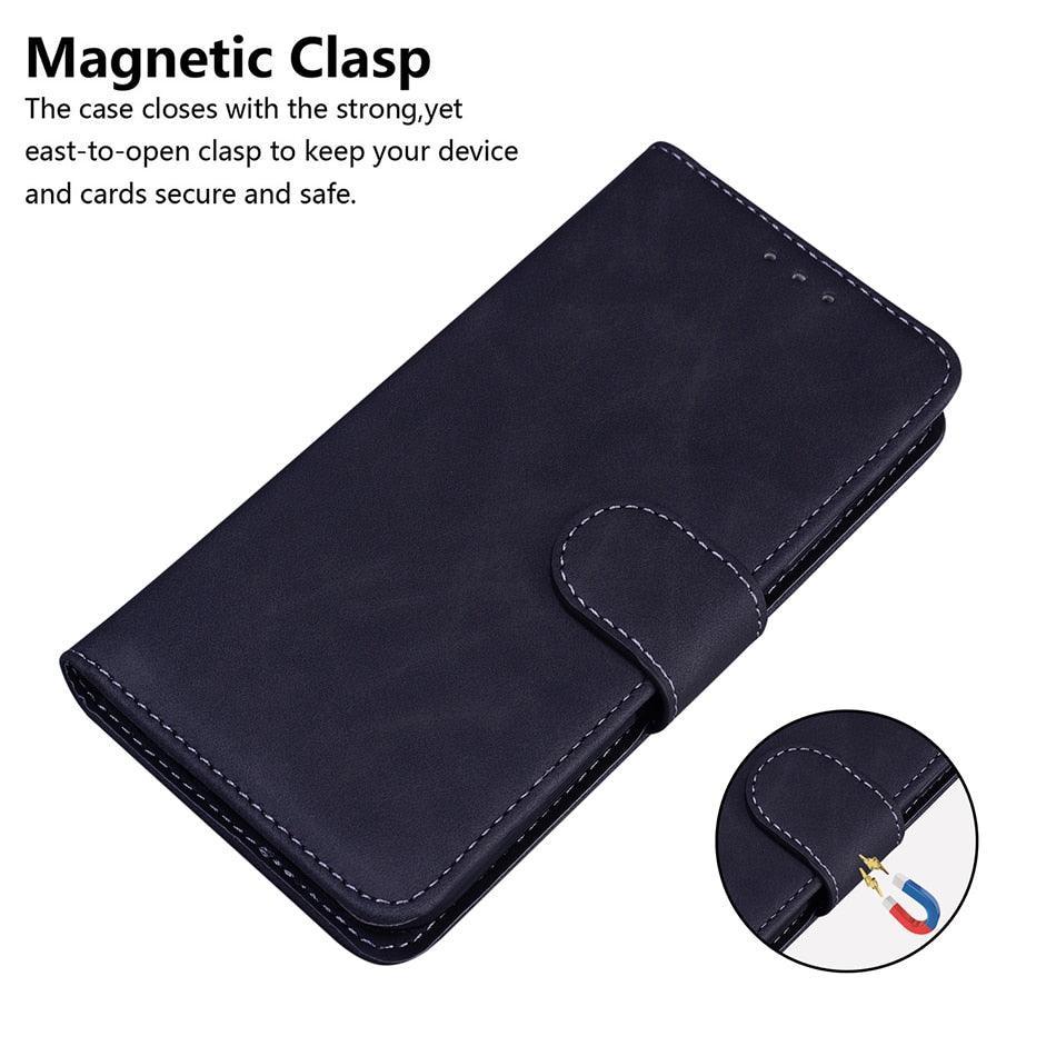 Leather Phone Case Wallet Cover For iPhone XR XS 10 11 Pro 12 mini 13 Pro Max Flip Stand Case Simple Skin-Friendly PU Leather Case Wallet Protective Case Flip Shockproof Mobile Phone Case Stevvex