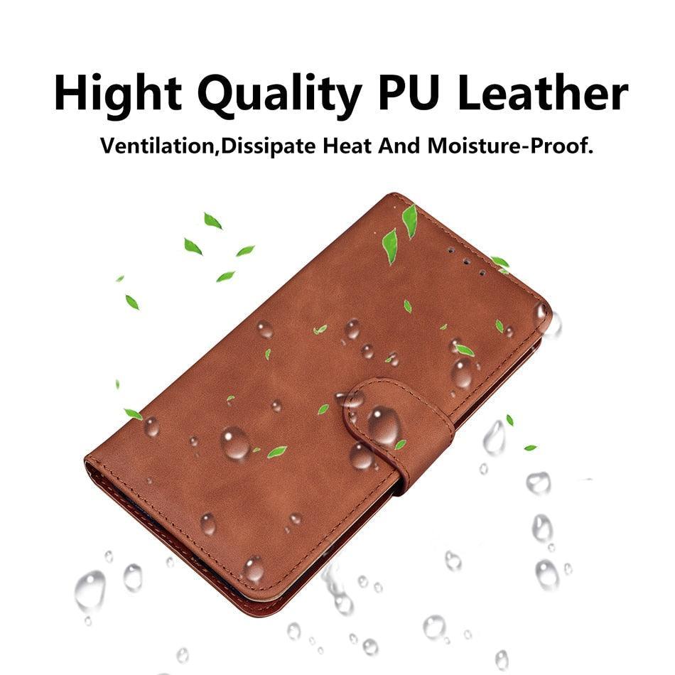 Leather Phone Case Wallet Cover For iPhone XR XS 10 11 Pro 12 mini 13 Pro Max Flip Stand Case Simple Skin-Friendly PU Leather Case Wallet Protective Case Flip Shockproof Mobile Phone Case Stevvex