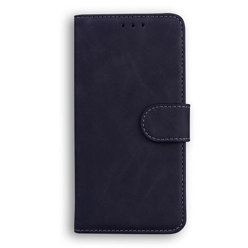 Leather Phone Case Wallet Cover For iPhone XR XS 10 11 Pro 12 mini 13 Pro Max Flip Stand Case Simple Skin-Friendly PU Leather Case Wallet Protective Case Flip Shockproof Mobile Phone Case Stevvex