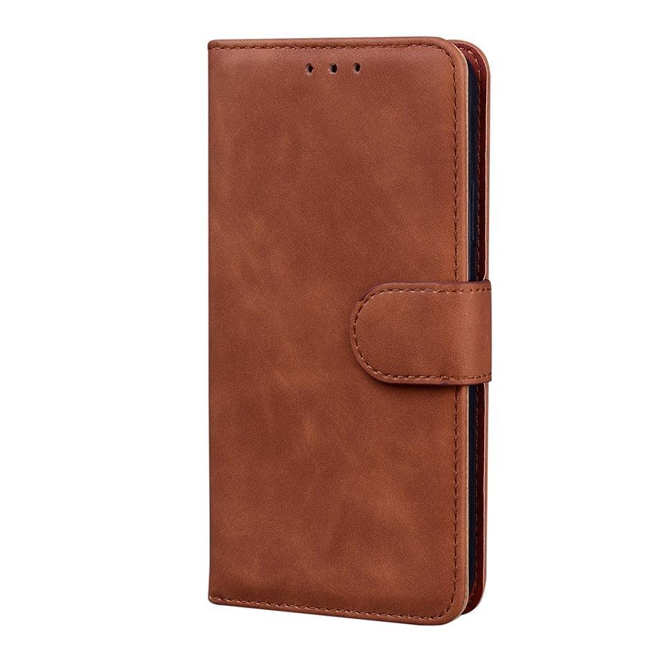 Leather Phone Case Wallet Cover For iPhone XR XS 10 11 Pro 12 mini 13 Pro Max Flip Stand Case Simple Skin-Friendly PU Leather Case Wallet Protective Case Flip Shockproof Mobile Phone Case Stevvex