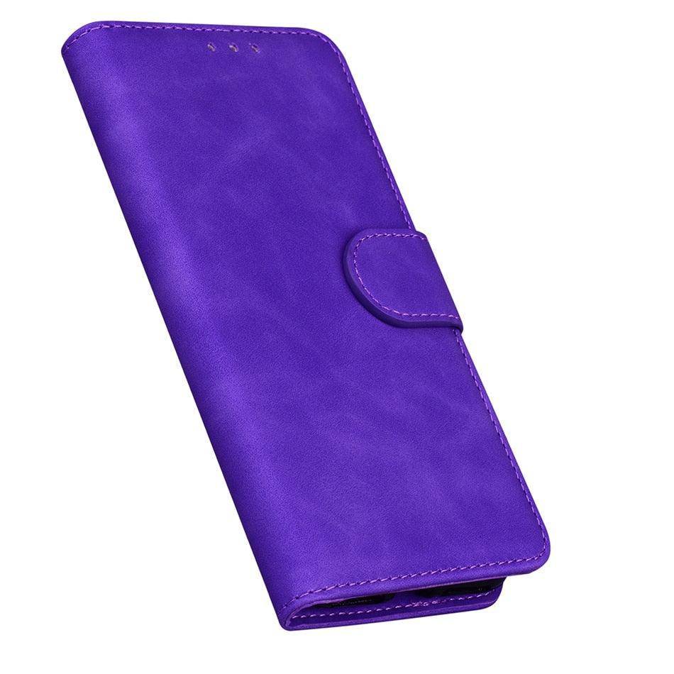 Leather Phone Case Wallet Cover For iPhone XR XS 10 11 Pro 12 mini 13 Pro Max Flip Stand Case Simple Skin-Friendly PU Leather Case Wallet Protective Case Flip Shockproof Mobile Phone Case Stevvex