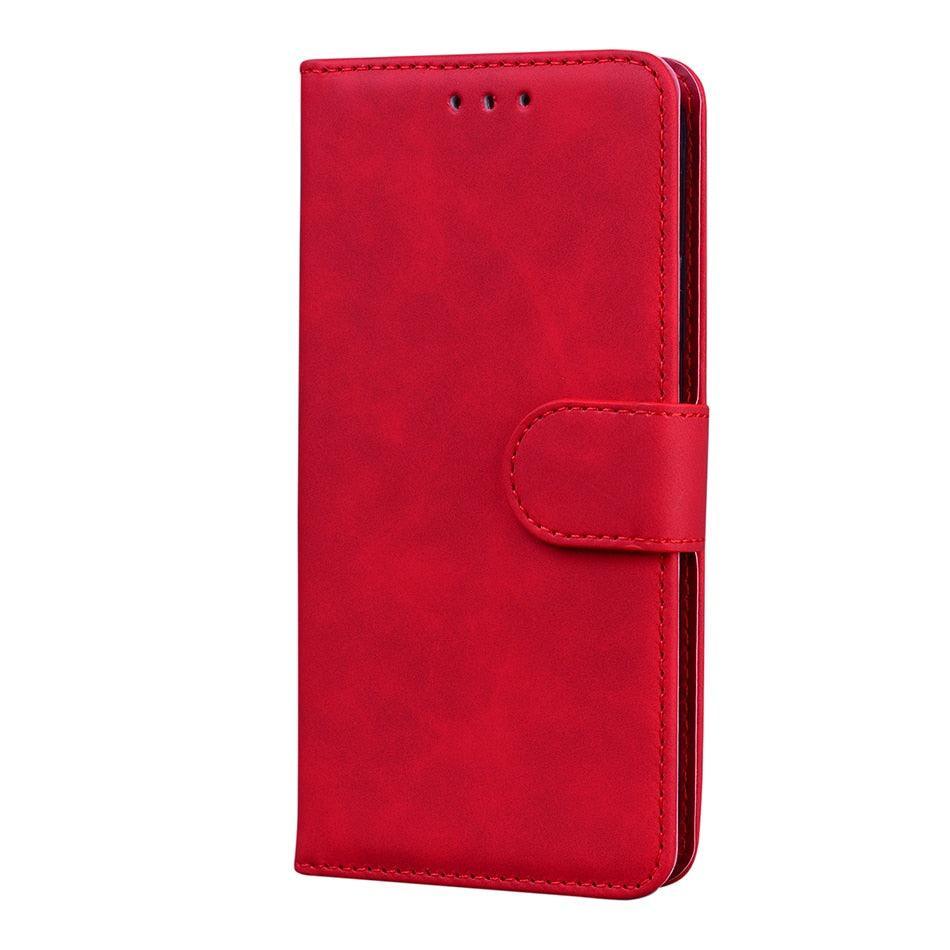 Leather Phone Case Wallet Cover For iPhone XR XS 10 11 Pro 12 mini 13 Pro Max Flip Stand Case Simple Skin-Friendly PU Leather Case Wallet Protective Case Flip Shockproof Mobile Phone Case Stevvex