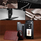 Leather Retro Card Holder Flip Cover for iPhone 11 12 13 14 Pro Max Mini Wallet Case iPhone 11 PU Leather Flip Cover Wallet Case For iPhone