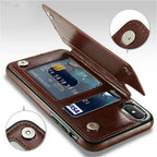Leather Retro Card Holder Flip Cover for iPhone 11 12 13 14 Pro Max Mini Wallet Case iPhone 11 PU Leather Flip Cover Wallet Case For iPhone
