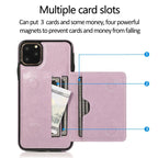 Leather Wallet Case For iPhone 11 Pro Max XS Max XR X 8 7 6S 6Plus 5 5S With Stand Card Pocket Case Cover Shockproof Texture PU Leather  Wallet Cover Stevvex
