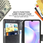 Leather Wallet Case For Xiaomi Redmi 10A 10C 9 9A 9C 9T 8 8A 7 7A 6 6A Case Redmi Note 11 11E 11S 10 10S 9 9S 8 8T 7 Pro Cover Wallet Flip Cover with Mobile Phone Holder and Card Slot Magnetic PU Leather Wallet Case Stevvex